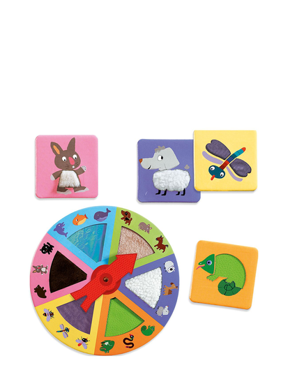Tactilo Lotto Animals Toys Baby Toys Educational Toys Activity Toys Monivärinen/Kuvioitu Djeco