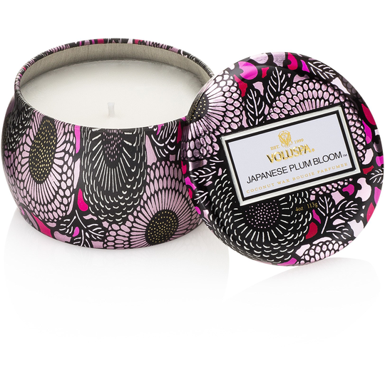 Voluspa Japonica Japanese Plum Bloom Decorative Tin Candle 113 g