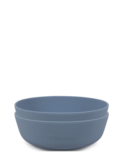 Silic Bowl 2-Pack - Powder Blue Home Meal Time Plates & Bowls Bowls Sininen Filibabba