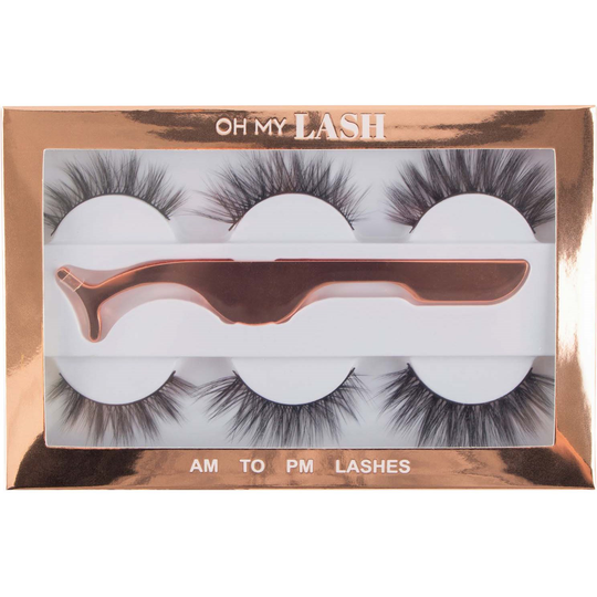Oh My Lash Faux Mink Strip Lashes Am To Pm Set 4Pc (3 X Lashes 1