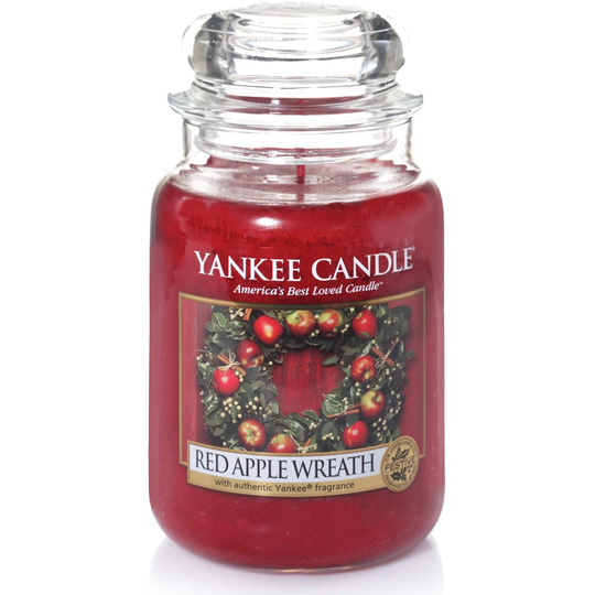 Yankee Candle Red Apple Wreath Christmas Scent Large Jar