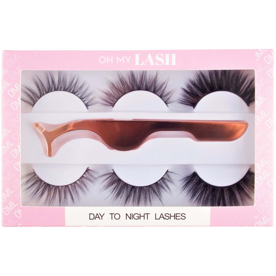 Oh My Lash Faux Mink Strip Lashes Day To Night Set 4Pc (3 X Lashe