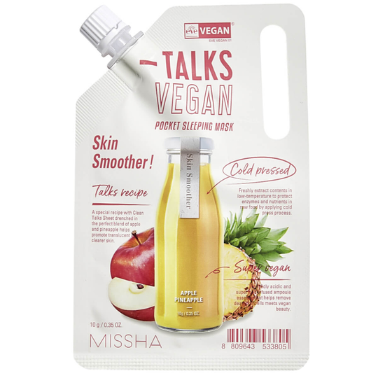 Missha Talks Vegan Squeeze Pocket Sleeping Mask [Skin Smoother]