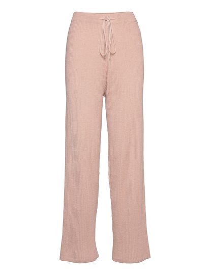 Merino Trousers Suoralahkeiset Housut Vaaleanpunainen Rosemunde