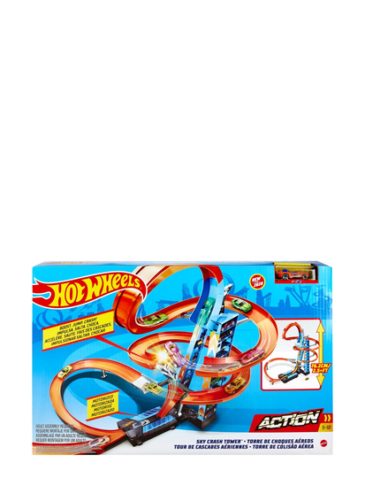 Hot Wheels® Sky Crash Tower™, Track Set Toys Toy Cars & Vehicles Monivärinen/Kuvioitu Hot Wheels