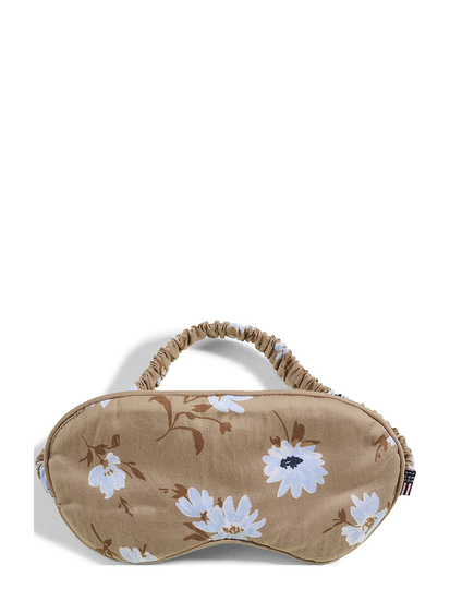 Lyocell Printed Flower Eye Mask Lingerie Night & Loungewear Sleeping Masks Beige Lexington Home