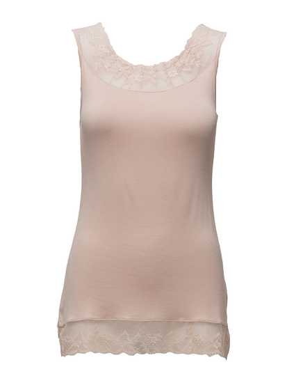 Florence Top T-shirts & Tops Sleeveless Vaaleanpunainen Cream