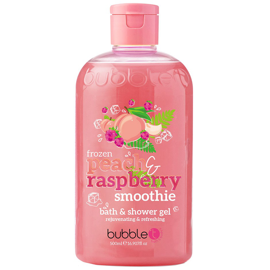 Peach & Raspberry Smoothie Bath & Shower Gel, 500 ml BubbleT Suihku- ja kylpytuotteet