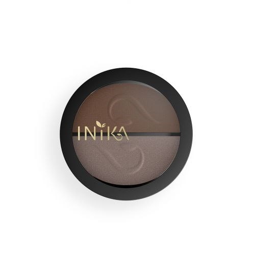 Inika Organic Pressed Mineral Eye Shadow Duo Choc Coffee