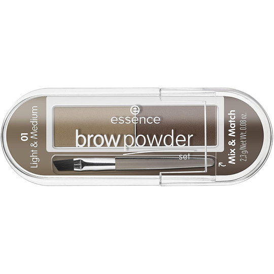 Brow Powder Set, 2,3 g essence Kulmakarvat