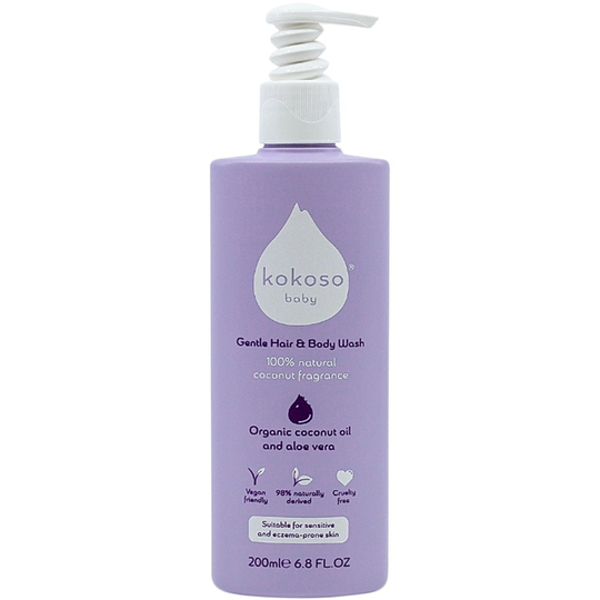 Baby Hair & Body Wash, 200 ml Kokoso Äidille & Vauvalle