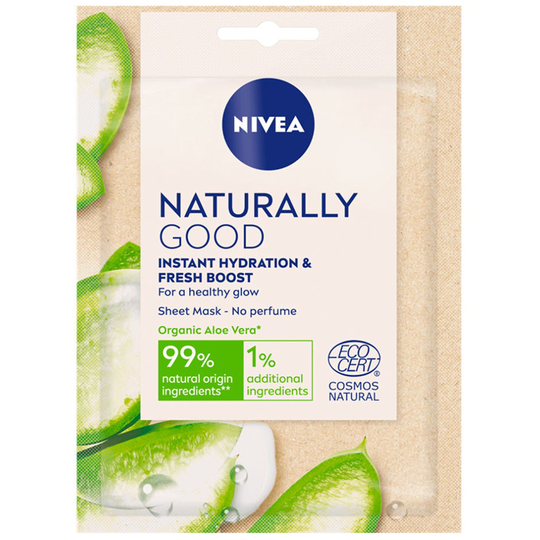 Naturally Good Aloe Vera Sheet Mask, 1 pcs Nivea Kangasnaamiot
