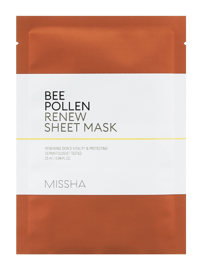 Missha Bee Pollen Renew Sheet Mask Beauty WOMEN Skin Care Face Face Masks Sheet Mask Nude Missha