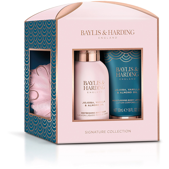 Baylis & Harding Jojoba, Vanilla & Almond Oil Body Trio Gift Box