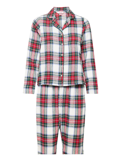 Pj Twill Check Pyjama Set And Sleep Mask Pyjama Monivärinen/Kuvioitu Hunkemöller