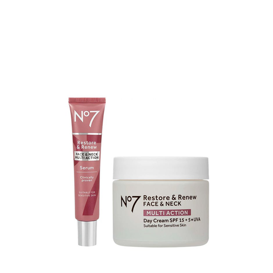 Skincare Essential Duo - Restore & Renew, No7 Kasvojen hoito
