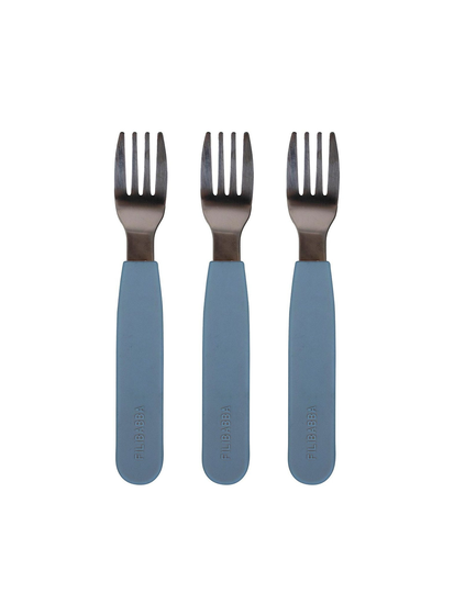 Silik Gafler 3-Pak - Powder Blue Home Meal Time Cutlery Sininen Filibabba