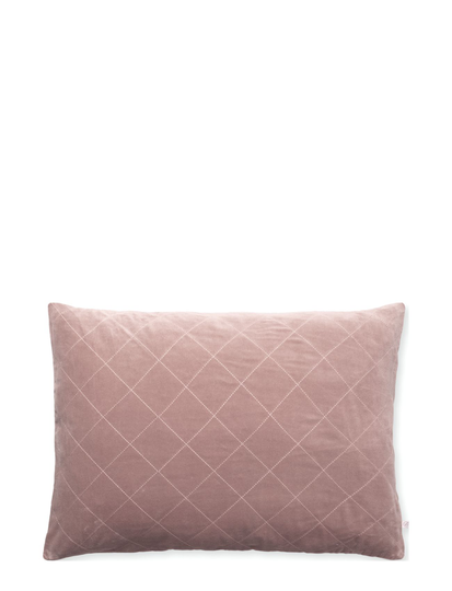 Velvet Quilt Emb, Cushion 50X70 Cm Home Textiles Cushions & Blankets Cushions Vaaleanpunainen Rosemunde