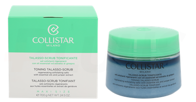 Collistar Toning Talasso Scrub 700gr Uudistavat kuorintasuolat Eteerisen öljyn ja katajauutteen kanssa