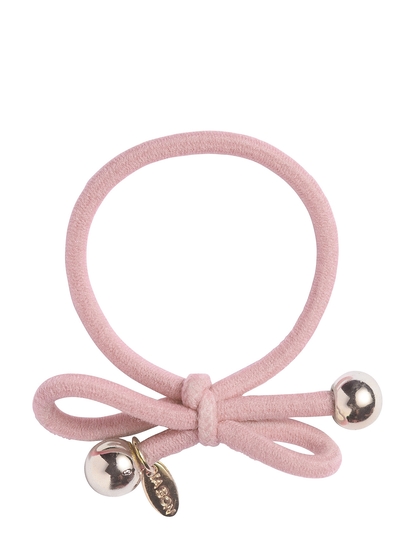 Hair Tie With Gold Bead - Powder Pink Beauty WOMEN Hair Hair Accessories Scrunchies Vaaleanpunainen Ia Bon
