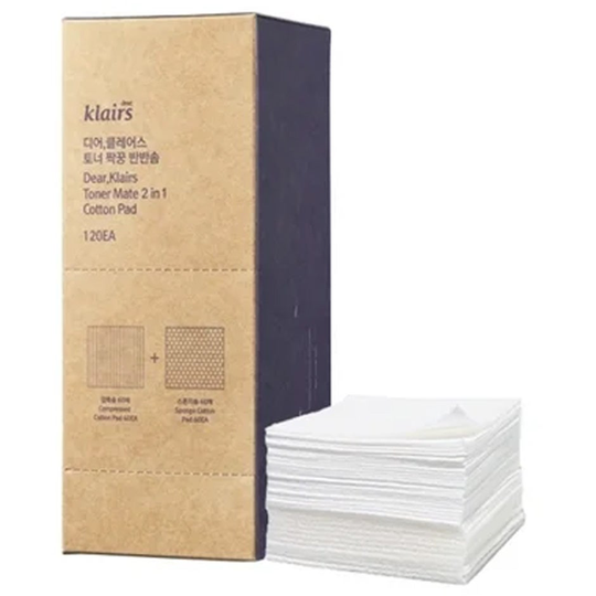Toner Mate 2 in 1 Cotton Pad, Klairs K-Beauty