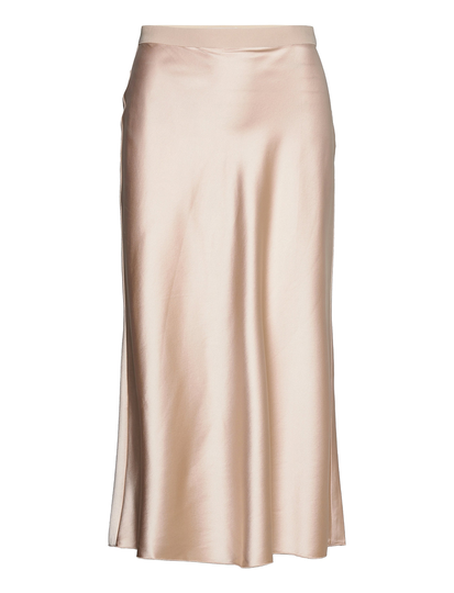 Hana Satin Skirt Polvipituinen Hame Beige Ahlvar Gallery