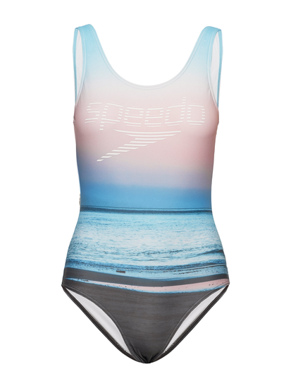 Digital Placement U-Back Uimapuku Uima-asut Sininen Speedo