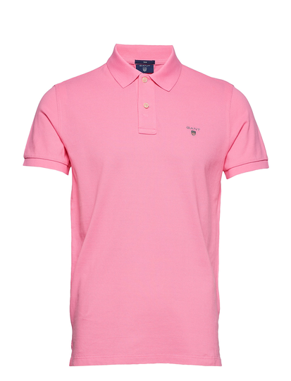 Original Slim Pique Ss Rugger Polos Short-sleeved Vaaleanpunainen GANT