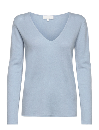 Wool & Cashmere Pullover Ls Villapaita Sininen Rosemunde