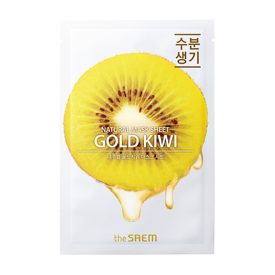 The Saem Natural Gold Kiwi Mask Sheet Mascarilla Kiwi Dorado 21 m