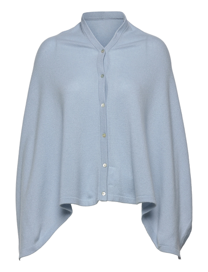 Wool & Cashmere Poncho Sadeviitta Poncho Sadevaatteet Sininen Rosemunde