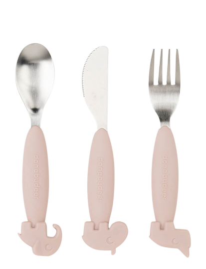 Easy-Grip Cutlery Set Deer Friends Home Meal Time Cutlery Vaaleanpunainen D By Deer