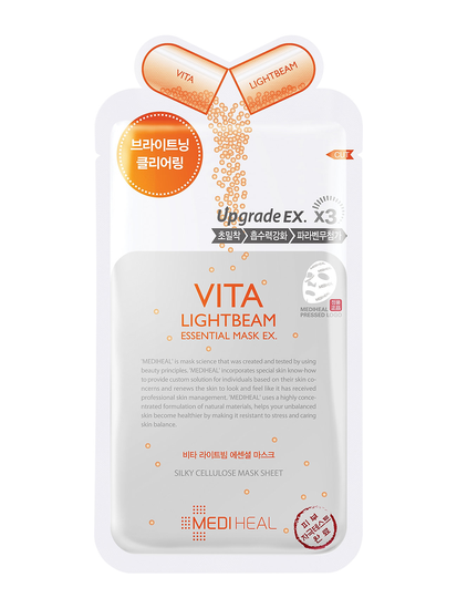 Mediheal Vita Lightbeam Essential Mask Beauty WOMEN Skin Care Face Face Masks Sheet Mask Nude Mediheal