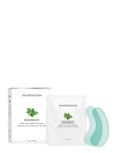 Skinlongevity Green Tea Herbal Eye Mask Beauty WOMEN Skin Care Face Eye Patches Nude BareMinerals
