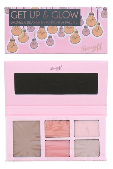 Barry M Get Up & Glow Bronzer, Blusher & Highlighter Paletti - Bronzeri, poskipuna ja korostuspaletti