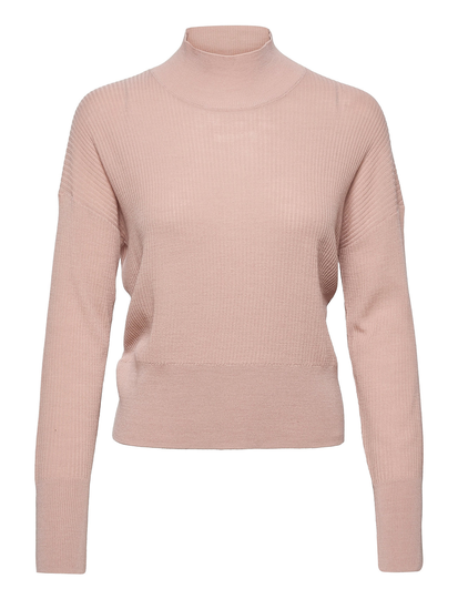 Merino Pullover Ls Villapaita Vaaleanpunainen Rosemunde