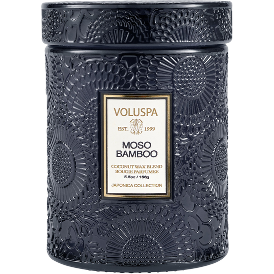 Voluspa Japonica Mini Glass Jar with Lid Moso Bamboo