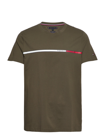 Two T Chest Stripe Tee T-shirts Short-sleeved Vihreä Tommy Hilfiger