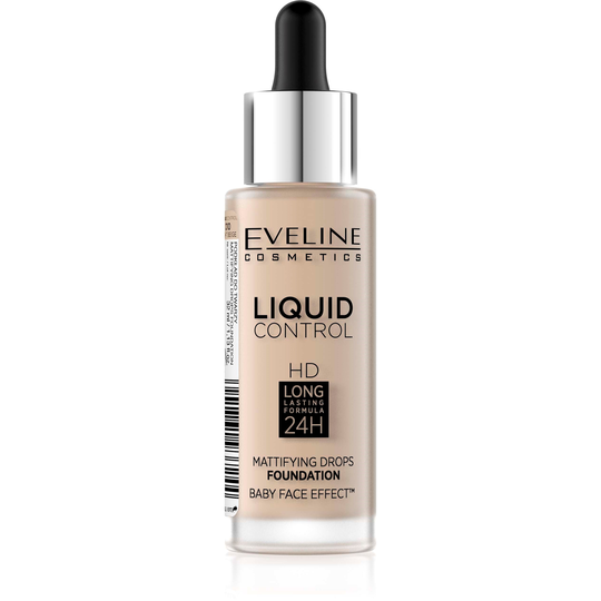 Eveline Cosmetics Liquid Control Foundation With Dropper 010 Ligh