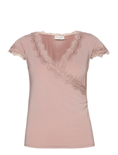T-Shirt Ss T-shirts & Tops Short-sleeved Vaaleanpunainen Rosemunde