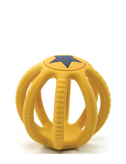 Ball In Silic In Yellow Toys Baby Toys Educational Toys Activity Toys Keltainen Magni Toys