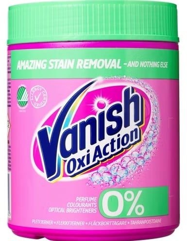 Vanish Oxi Action 0% vaaleanpunainen jauhe 440 gr.