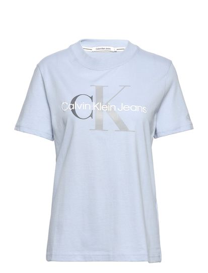 Two T Monogram Regular Tee T-shirts & Tops Short-sleeved Sininen Calvin Klein Jeans
