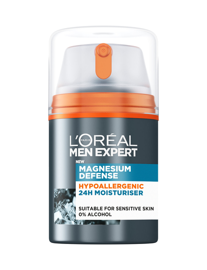 Magnesium Defence Hypoallergenic 24H Moisturizer 50Ml Kosteusvoide Kasvovoide Ihonhoito Nude L'Oreal Men Expert