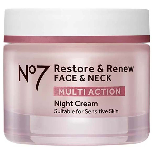 Restore & Renew Multi Action Night Cream, 50 ml No7 Yövoiteet