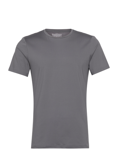 Crew-Neck Active T-shirts Short-sleeved Harmaa Bread & Boxers