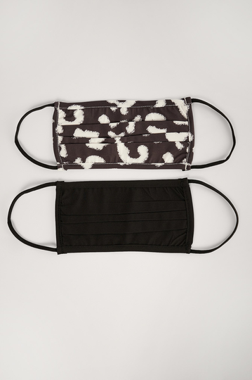 NA-KD Accessories 2-Pack Flat Leo Print Masks - Multicolor