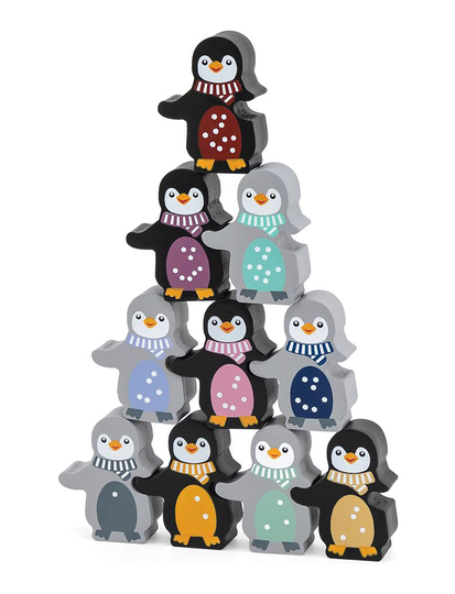 Penguin Bricks With Numbers. Toys Puzzles And Games Games Active Games Monivärinen/Kuvioitu Magni Toys