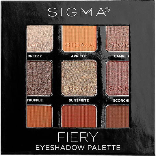 Fiery Eyeshadow Palette, Sigma Beauty Luomiväri
