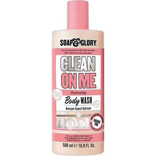 Clean on Me Body Wash for Cleansed and Refreshed Skin, 500 ml Soap & Glory Suihku- ja kylpytuotteet